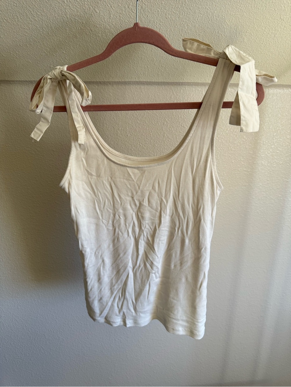 a new day Cream Tie-Shoulder Tank Top
